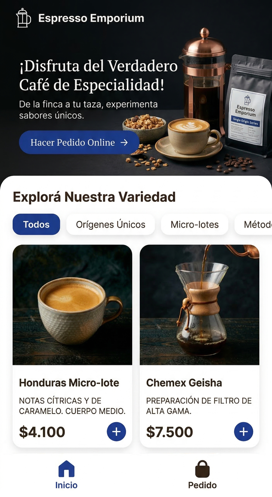 Checkout de pedido en Spot